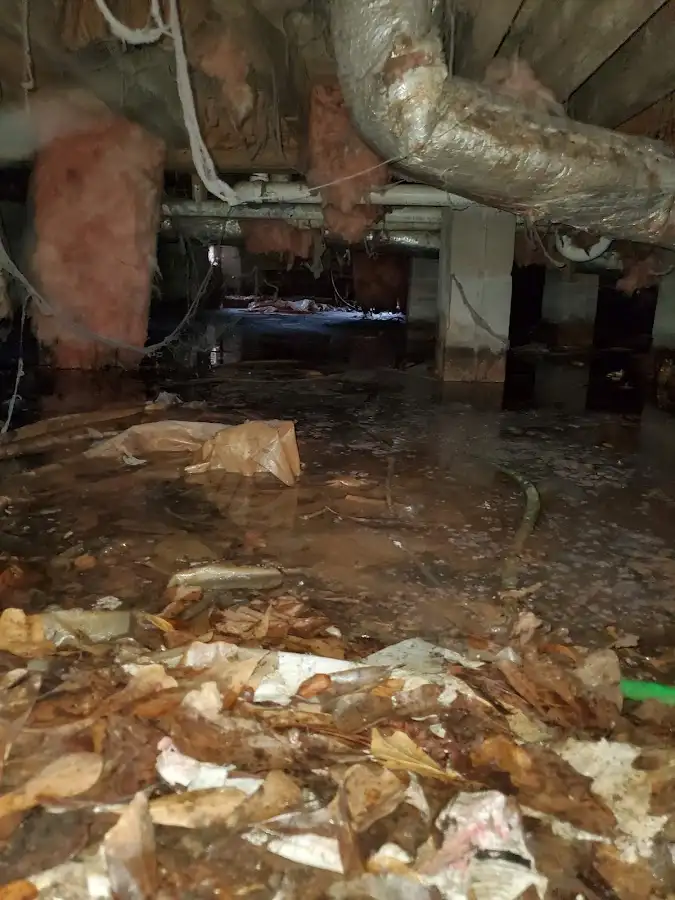 Crawl space flood assessment for Commercial Water Damage Restoration in Wylie